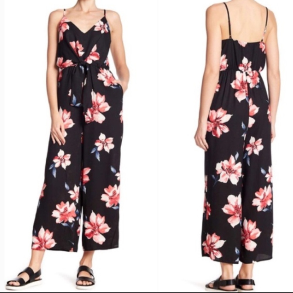 NWOT Soprano Floral Front Tie Jumpsuit - XL